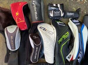 Lot Of 14 Golf Club Head Covers Bags, Etc Callaway , Cobra , Nike, Taylormade